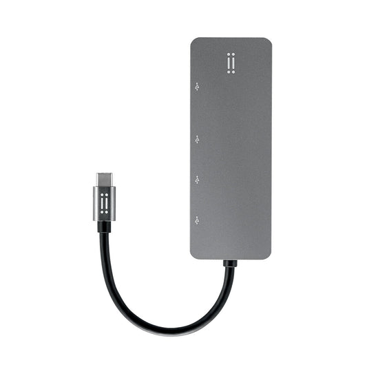 aiino - Hub USB-C a 4 porte hubs USB 3.0 in alluminio per MacBook e iPad