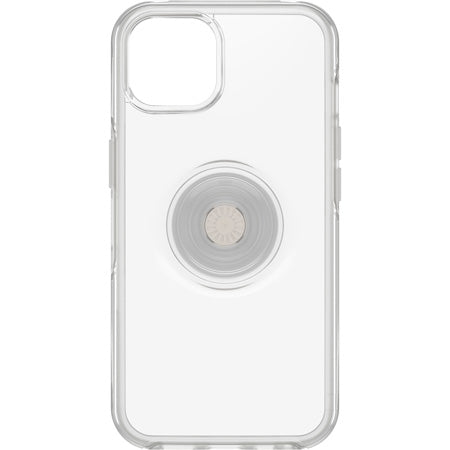 Custodia Serie Otter + Pop Symmetry con PopSockets PopGrip integrato per iPhone 13 - Trasparente