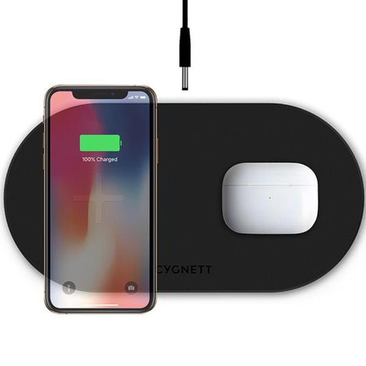 TwoFold Base di Ricarica doppia Wireless da 20W- Nero