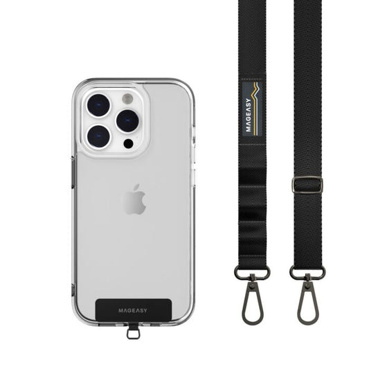 Tracolla 20mm + Gancio per iPhone - Nero