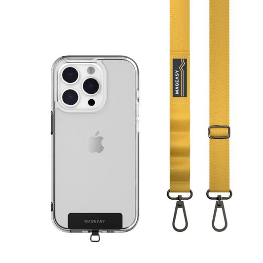 Tracolla 20mm + Gancio per iPhone - Giallo Mostarda