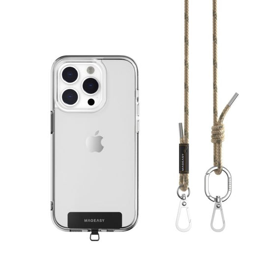 Tracolla 6mm + Gancio per iPhone -Beige