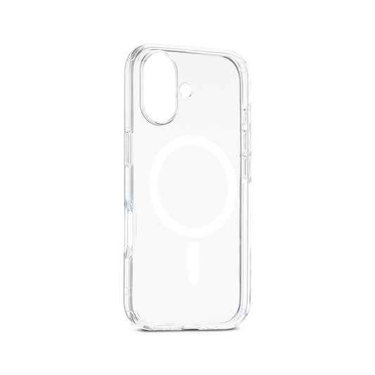 Custodia trasparente con magnete bianco per iPhone 17