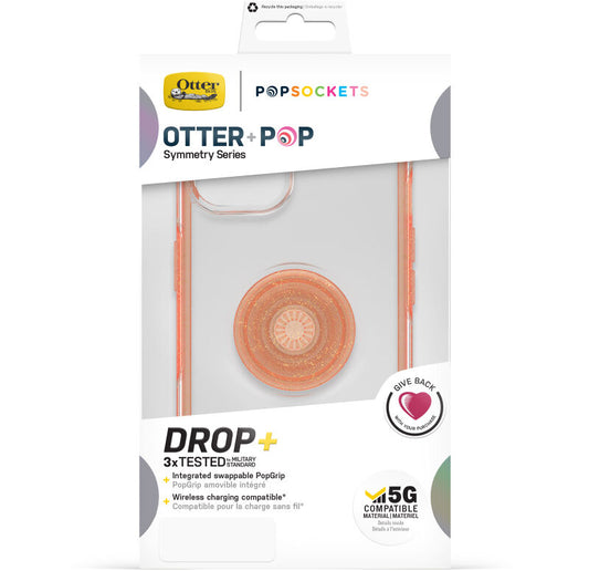 Otter+Pop Symmetry per iPhone 13 trasparente/corallo