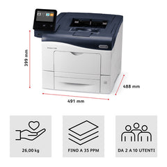 Stampante VersaLink C400 A4 35 / 35ppm fronte/retro Sold PS3 PCL5e/6 2 vassoi 700 fogli