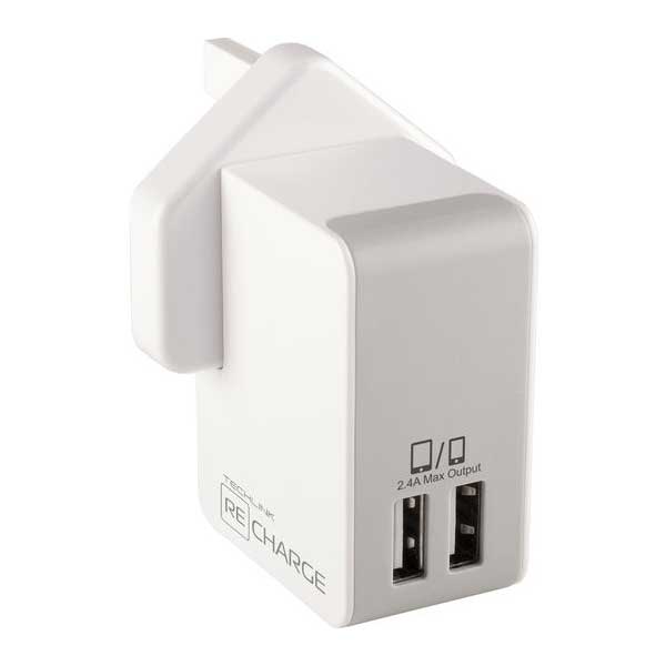 Techlink - Recharge Dual USB Wall Charger
