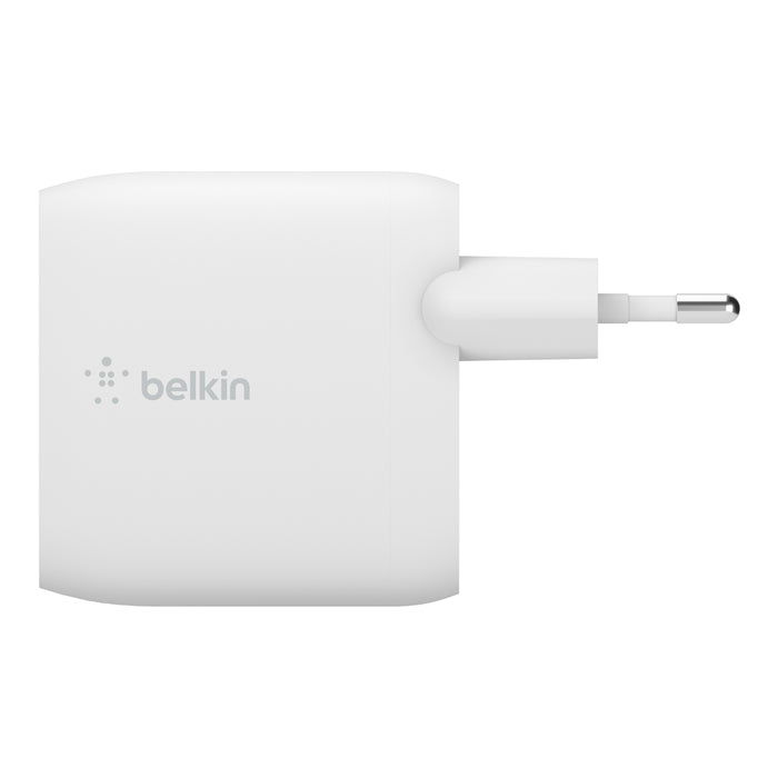 Doppio caricabatteria da parete USB-A da 24 W + cavo da Lightning a USB-A 1m - Bianco