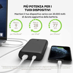Batteria esterna USB-C Belkin PD 20K BOOST↑CHARGE™- Bianco