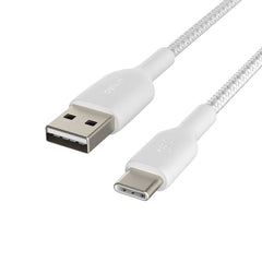 Cavo intrecciato da USB-C a USB-A BoostCharge - 1 metro - Bianco