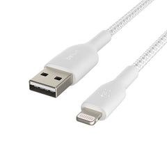 Cavo intrecciato da Lightning a USB-A BoostCharge - 3 metri - Bianco