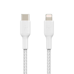 Cavo intrecciato da USB-C a Lightning BoostChatge - 2 metri - Bianco
