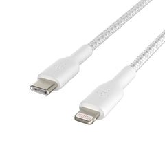 Cavo intrecciato da USB-C a Lightning BoostChatge - 2 metri - Bianco