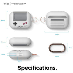 Custodia Elago Game Boy per AirPods Pro - Grigio Chiaro