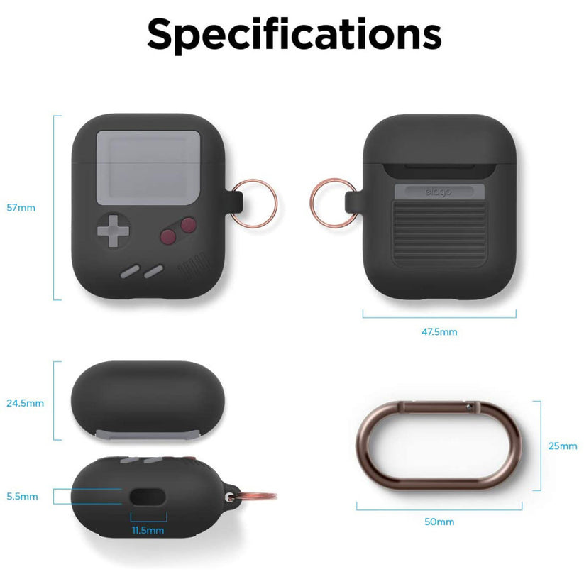 Custodia Elago Game Boy per AirPods - Nero