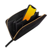 dbramante1928 MODE. LA Purse - Portafoglio in pelle Saffiano pieno fiore nero notte