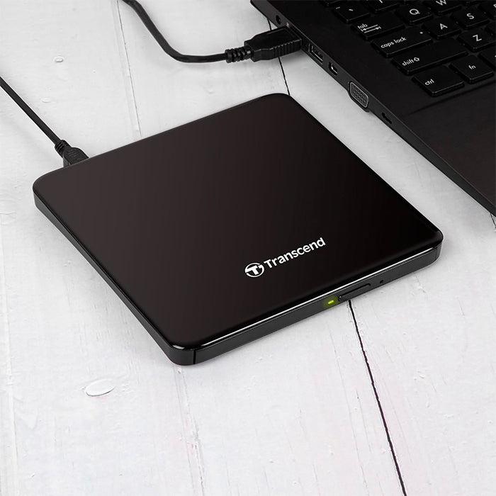 Lettore e masterizzatore Transcend per CD/DVD nero con USB