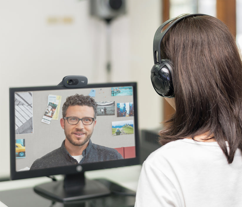 Webcam Business HD Logitech C505e con microfono a lunga portata
