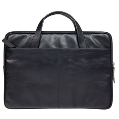 Borsa in Pelle Silkeborg per Laptop dino a 13" - Nero