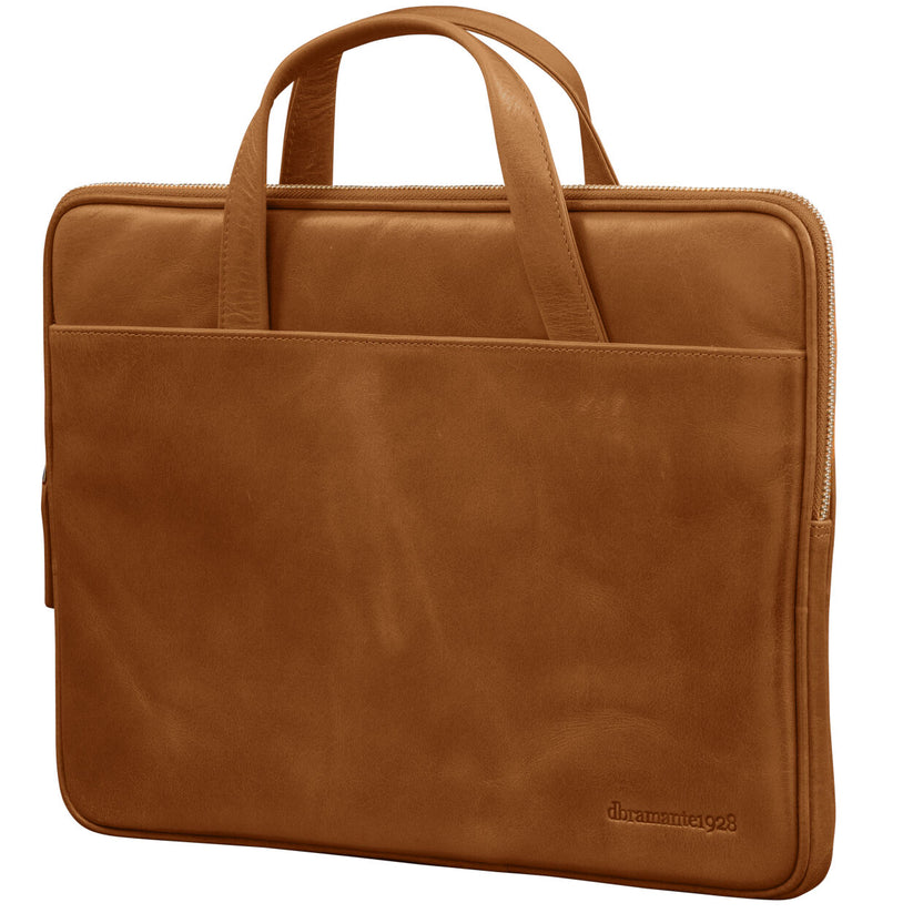 Borsa in Pelle Silkeborg per Laptop dino a 15" - Cuoio