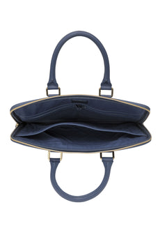 Borsa in Pelle Saffiano per MacBook Pro 13/Air (2020) - Blu