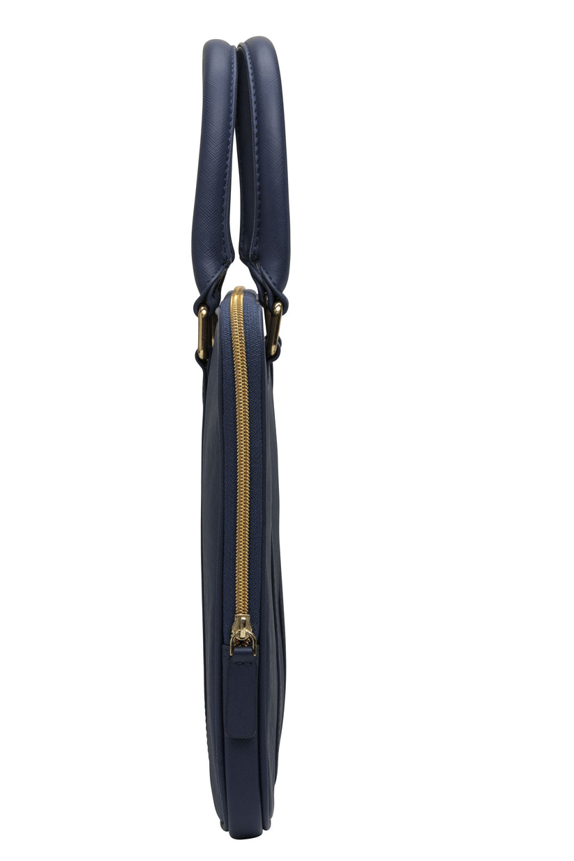 Borsa in Pelle Saffiano per MacBook Pro 13/Air (2020) - Blu