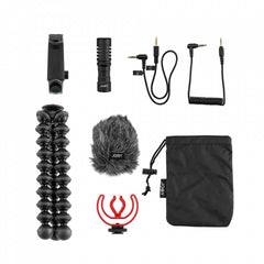 GorillaPod Creator Kit - Supporto per telefono GripTight e microfono per vlogging Wavo Mobile