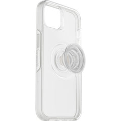 Custodia Serie Otter + Pop Symmetry con PopSockets PopGrip integrato per iPhone 13 - Trasparente