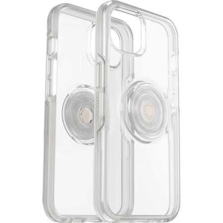 Custodia Serie Otter + Pop Symmetry con PopSockets PopGrip integrato per iPhone 13 - Trasparente
