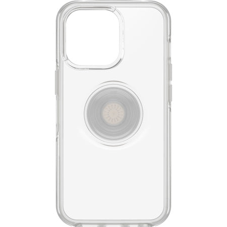 Custodia Serie Otter + Pop Symmetry con PopSockets PopGrip integrato per iPhone 13 Pro - Trasparente