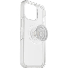 Custodia Serie Otter + Pop Symmetry con PopSockets PopGrip integrato per iPhone 13 Pro - Trasparente
