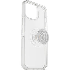 Custodia Serie Otter + Pop Symmetry con PopSockets PopGrip integrato per iPhone 13 Pro Max - Trasparente