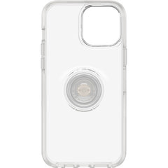 Custodia Serie Otter + Pop Symmetry con PopSockets PopGrip integrato per iPhone 13 Pro Max - Trasparente