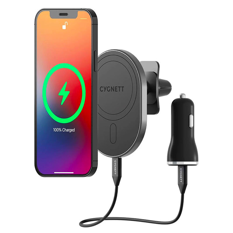 Cygnett MagHold CY3766WLCCH - Supporto auto magnetico con ricarica wireless fino a 15W