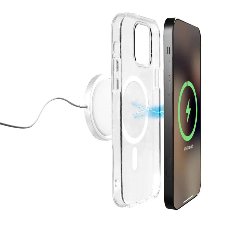 Custodia in TPU con magneti integrati ''LITE MAG'' per iPhone 13 - Trasparente