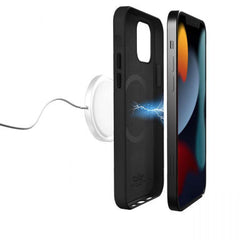 Custodia Puroi similpelle MagSafe iPhone 13 Pro Max -Nera