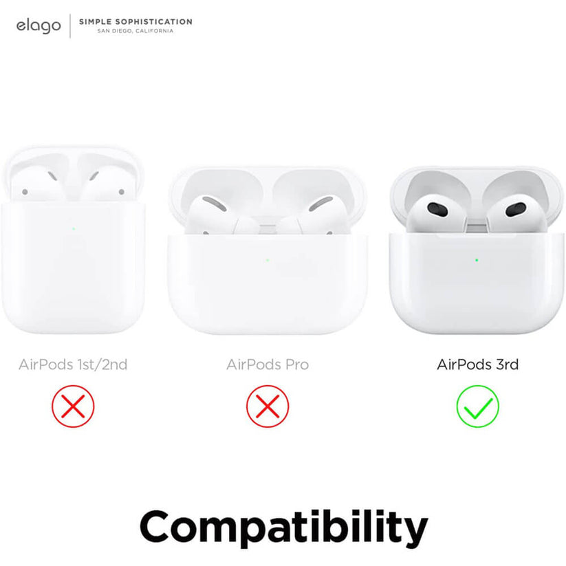 Custodia Liquid Hybrid con Portachiavi Compatibile con AirPods 3