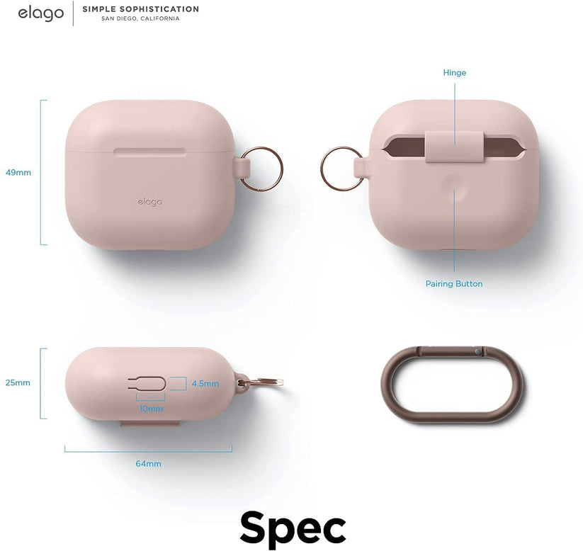 AirPods Custodia in Silicone per Airpods 3a Gen. - Rosa