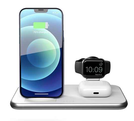 Stand Ricarica Wireless 4-In-1 - Bianco
