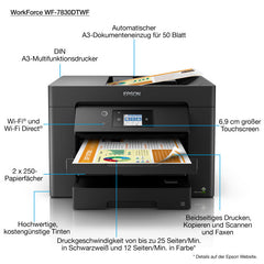 Stampante Multifunzione WorkForce WF-7830DTWF - Inkjet A3 Fronte/Retro