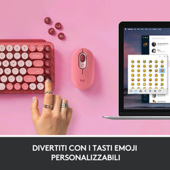 Tastiera Meccanica Wireless Pop Keys con tasti emoji personalizzabili - Heartbreaker