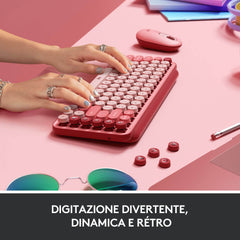 Tastiera Meccanica Wireless Pop Keys con tasti emoji personalizzabili - Heartbreaker