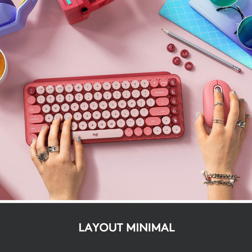 Tastiera Meccanica Wireless Pop Keys con tasti emoji personalizzabili - Heartbreaker