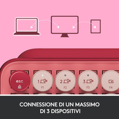 Tastiera Meccanica Wireless Pop Keys con tasti emoji personalizzabili - Heartbreaker