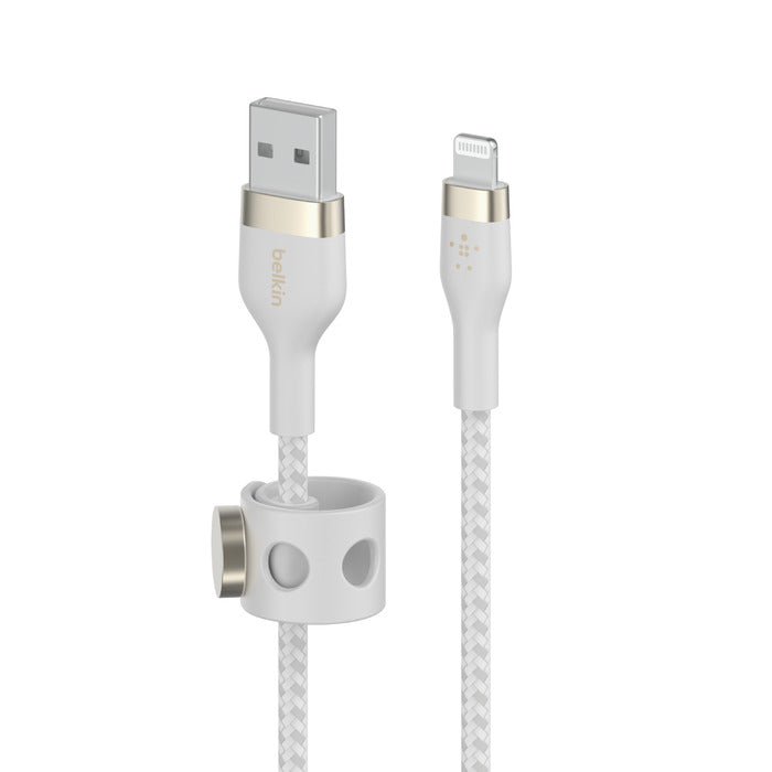 Cavo Intrecciato Silicone Da Usb-A A Lightning 1m - Bianco