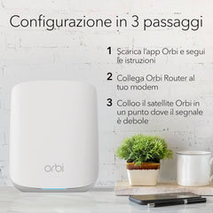 Sistema Orbi WiFi 6 Mesh AX1800 - Router e 1 Satellite (RBK352) - copertura 200mq