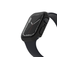 Proteggi schermo antimicrobico + bumper TemperedCurve 2 in 1 per Apple Watch Serie 8/7/Se - 40/41mm - Nero