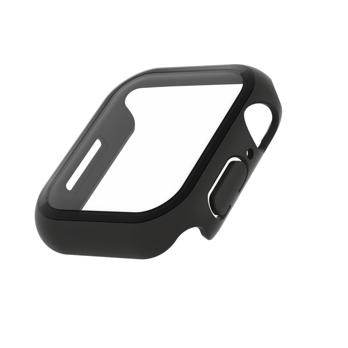 Proteggi schermo antimicrobico + bumper TemperedCurve 2 in 1 per Apple Watch Serie 8/7/Se - 40/41mm - Nero
