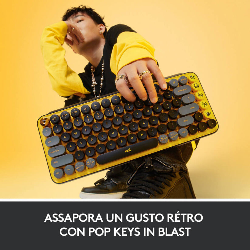 Tastiera Meccanica Wireless Pop Keys con tasti emoji personalizzabili - Blast