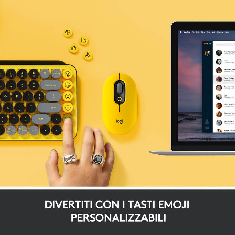 Tastiera Meccanica Wireless Pop Keys con tasti emoji personalizzabili - Blast