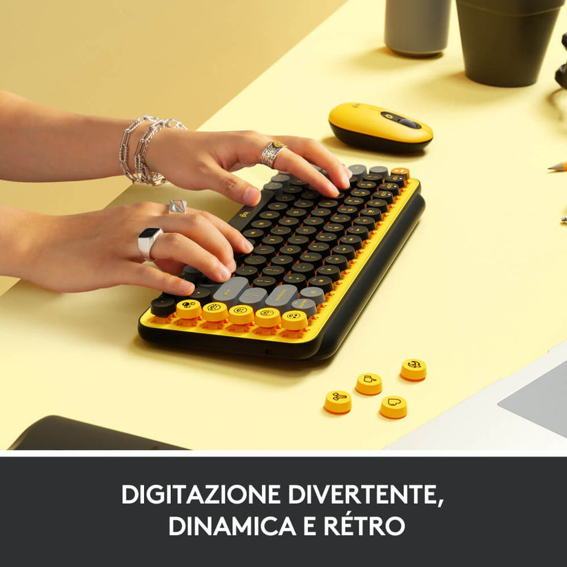 Tastiera Meccanica Wireless Pop Keys con tasti emoji personalizzabili - Blast
